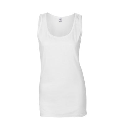 Front - Gildan Womens/Ladies Softstyle Ringspun Cotton Tank Top
