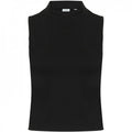 Front - SF Womens/Ladies High-Neck Tank Top