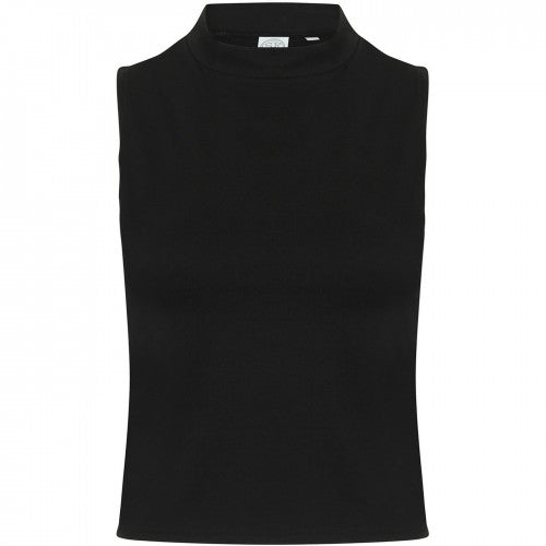Front - SF Womens/Ladies High-Neck Tank Top