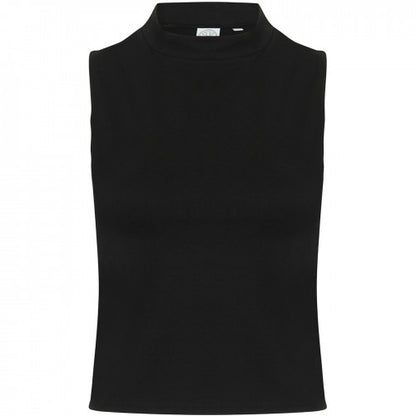 Front - SF Womens/Ladies High-Neck Tank Top