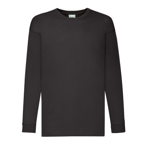 Front - Fruit Of The Loom Childrens/Kids Value Long-Sleeved T-Shirt