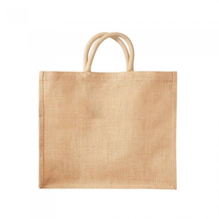 Front - Westford Mill Jumbo Jute Shopper Bag