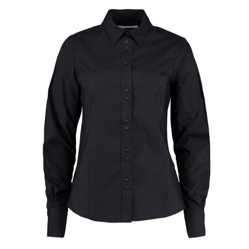 Front - Kustom Kit Womens/Ladies City Long-Sleeved Formal Shirt