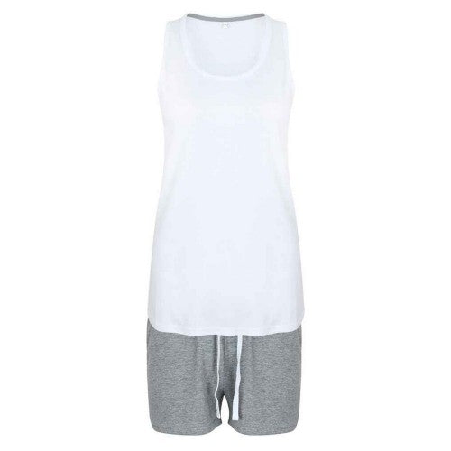 Front - Towel City Womens/Ladies Heather Pyjama Set