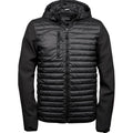 Front - Tee Jays Mens Crossover Hooded Padded Jacket