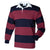 Front - Front Row Mens Stripe Sewn Rugby Polo Shirt