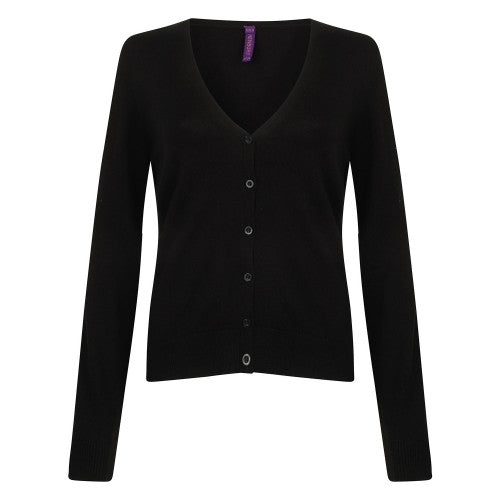 Front - Henbury Womens/Ladies Lightweight V Neck Cardigan