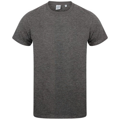 Front - Skinni Fit Mens Feel Good Heather Stretch T-Shirt