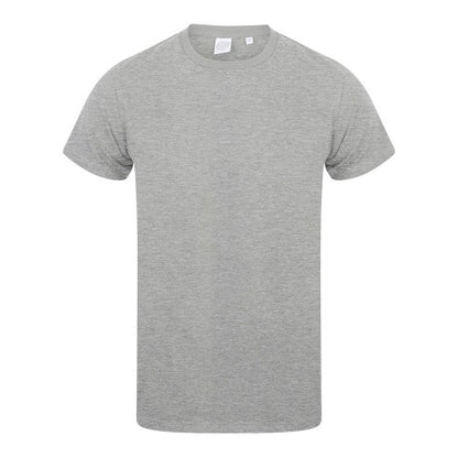 Front - Skinni Fit Mens Feel Good Heather Cotton Stretch T-Shirt
