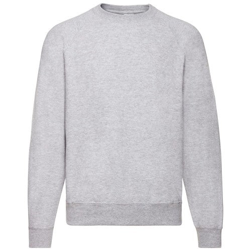 Front - Fruit Of The Loom Mens Classic Heather Raglan Sweatshirt