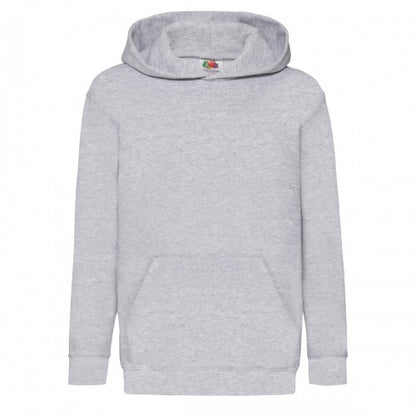 Front - Fruit Of The Loom Childrens/Kids Classic Heather Hooded Sweatshirt