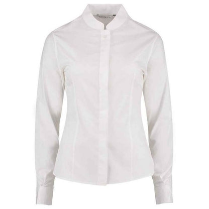 Front - Kustom Kit Womens/Ladies Mandarin Collar Long-Sleeved Shirt