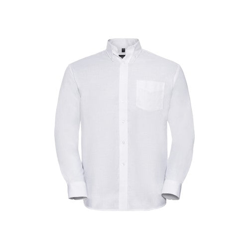 Front - Russell Collection Mens Oxford Long-Sleeved Shirt