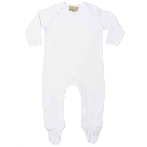 Front - Larkwood Baby Contrast Sleepsuit
