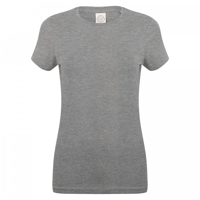 Front - SF Womens/Ladies Feel Good Heather Stretch T-Shirt