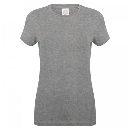 Front - SF Womens/Ladies Feel Good Heather Stretch T-Shirt