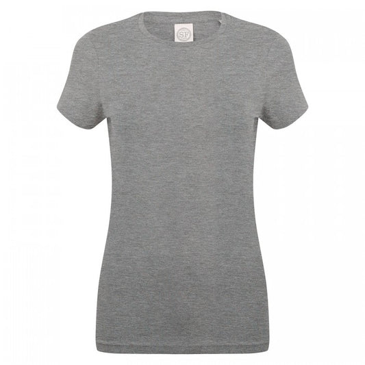Front - SF Womens/Ladies Feel Good Heather Stretch T-Shirt