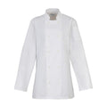 Front - Premier Womens/Ladies Long-Sleeved Chef Jacket