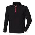 Front - Finden & Hales Mens Microfleece Zip Neck Fleece Top