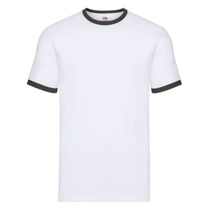 Front - Fruit of the Loom Mens Contrast Ringer T-Shirt