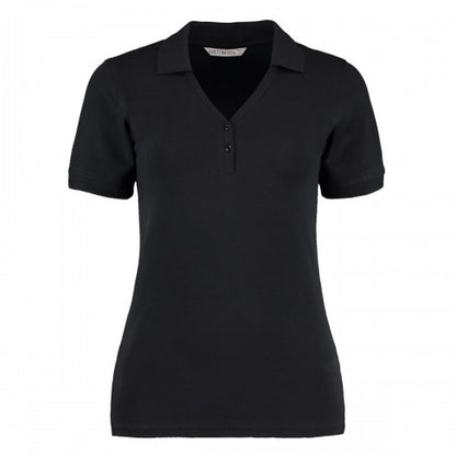 Front - Kustom Kit Womens/Ladies Sophia Comfortec V Neck Polo Shirt