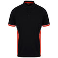 Front - Finden & Hales Mens Contrast Panel Polo Shirt