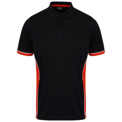 Front - Finden & Hales Mens Contrast Panel Polo Shirt