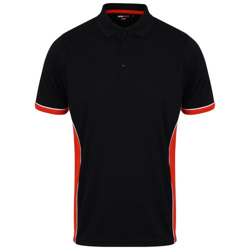Front - Finden & Hales Mens Contrast Panel Polo Shirt