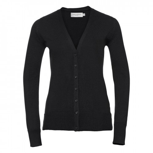Front - Russell Collection Womens/Ladies Deep V Cardigan