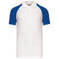 Front - Kariban Mens Contrast Pique Baseball Polo Shirt