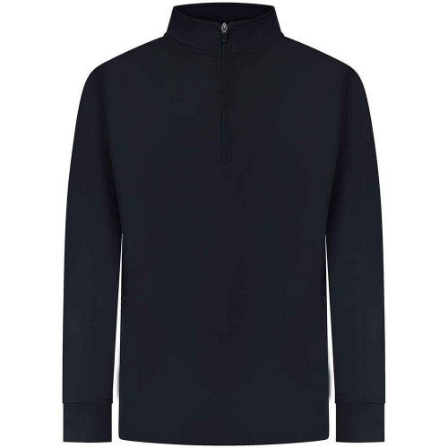 Front - Finden & Hales Mens Quarter Zip Tracksuit Top