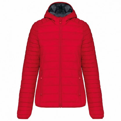 Front - Kariban Womens/Ladies Lightweight Hooded Padded Jacket