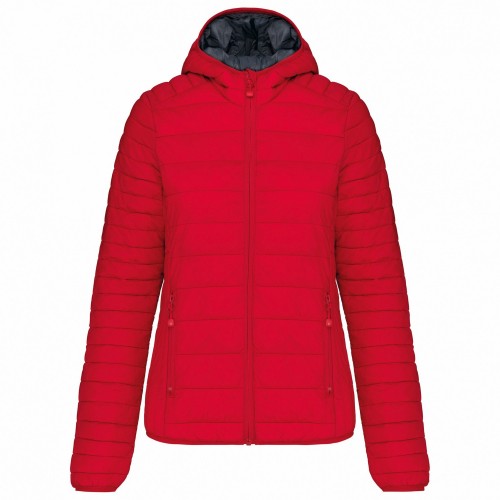 Front - Kariban Womens/Ladies Lightweight Hooded Padded Jacket