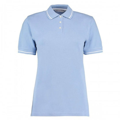 Front - Kustom Kit Womens/Ladies St Mellion Cotton Pique Tipped Polo Shirt