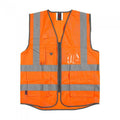 Front - Warrior Unisex Adult Executive Hi-Vis Waistcoat