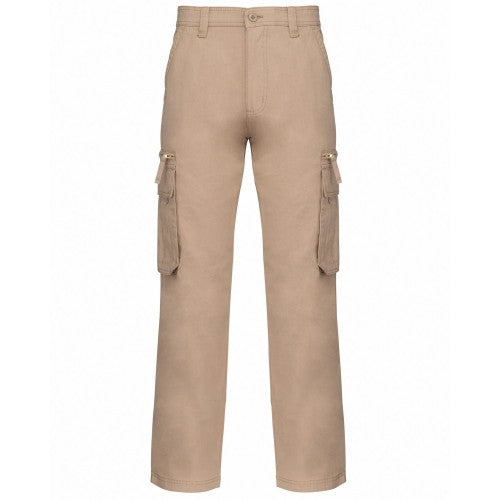 Front - Kariban Mens Heavy Canvas Trousers