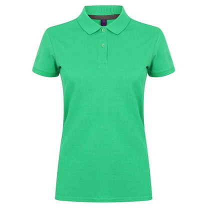 Front - Henbury Womens/Ladies Cotton Pique Modern Polo Shirt