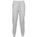 Front - SF Men Mens Heather Cuffed Slim Jogging Bottoms
