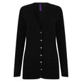 Front - Henbury Womens/Ladies Cotton Acrylic V Neck Cardigan