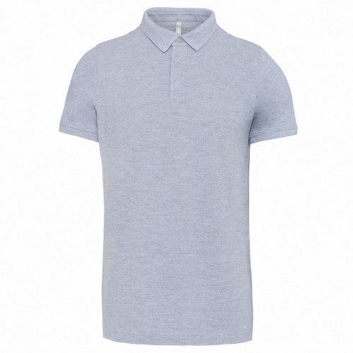 Front - Kariban Mens Piqué Stud Front Polo Shirt