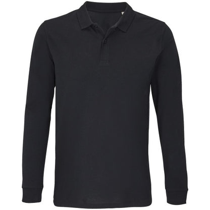 Front - SOLS Unisex Adult Planet Piqué Long-Sleeved Polo Shirt