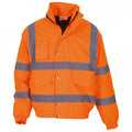 Front - Yoko Unisex Adult Classic Hi-Vis Safety Bomber Jacket