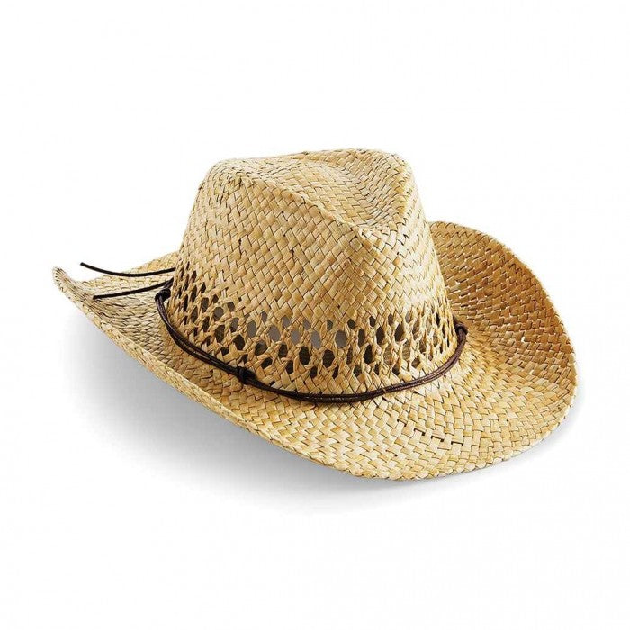 Front - Beechfield Straw Cowboy Hat