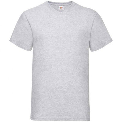Front - Fruit of the Loom Unisex Adult Value Heather V Neck T-Shirt