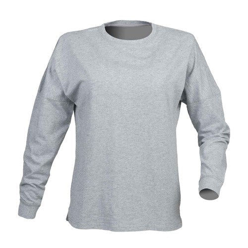 Front - Skinni Fit Unisex Adult Heather Drop Shoulder T-Shirt
