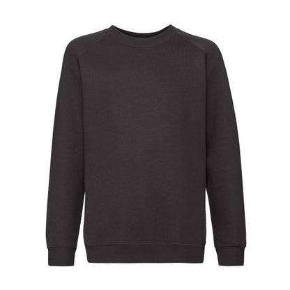 Front - Fruit of the Loom Childrens/Kids Premium Raglan Sweatshirt