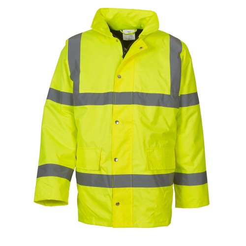Front - Yoko Unisex Adult Classic Motorway Hi-Vis Jacket