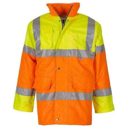 Front - Yoko Unisex Adult Contrast Hi-Vis Jacket