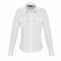 Front - Premier Womens/Ladies Long-Sleeved Pilot Shirt