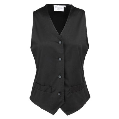 Front - Premier Womens/Ladies Hospitality Waistcoat